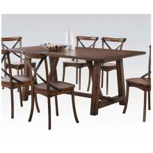 Kaelyn Dark Oak Wood Trestle Dining Table